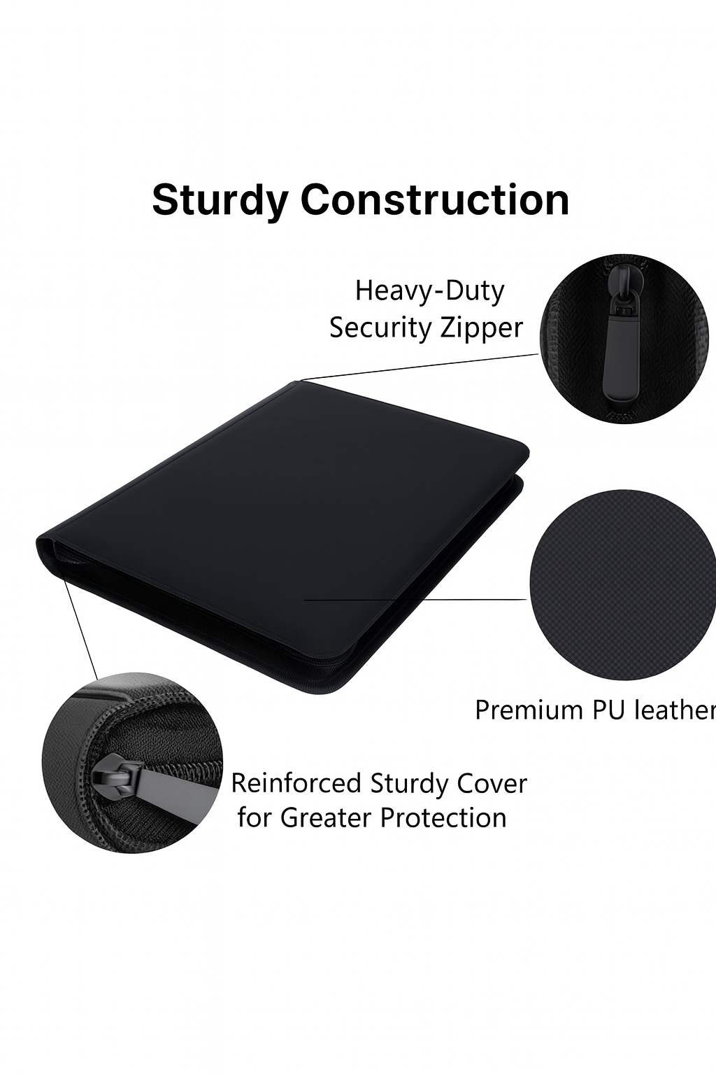 LichGuard Premium Toploader Binder – 9-Pocket Marine Blue