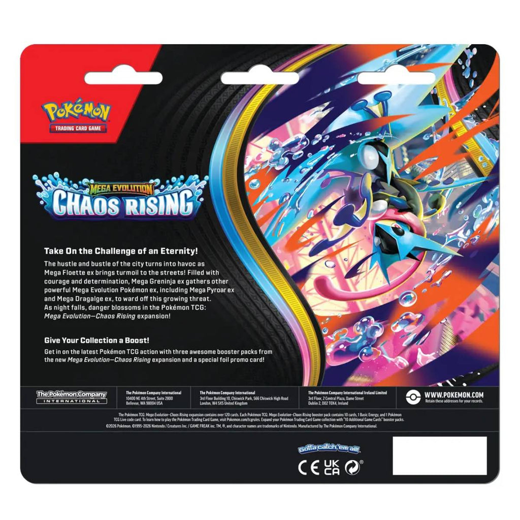 Pokemon Chaos Rising blister, achterkant van de verpakking