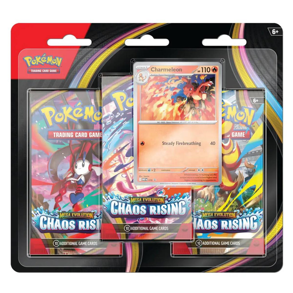 Pokemon Chaos Rising 3-pack blister met promokaart van Charmeleon