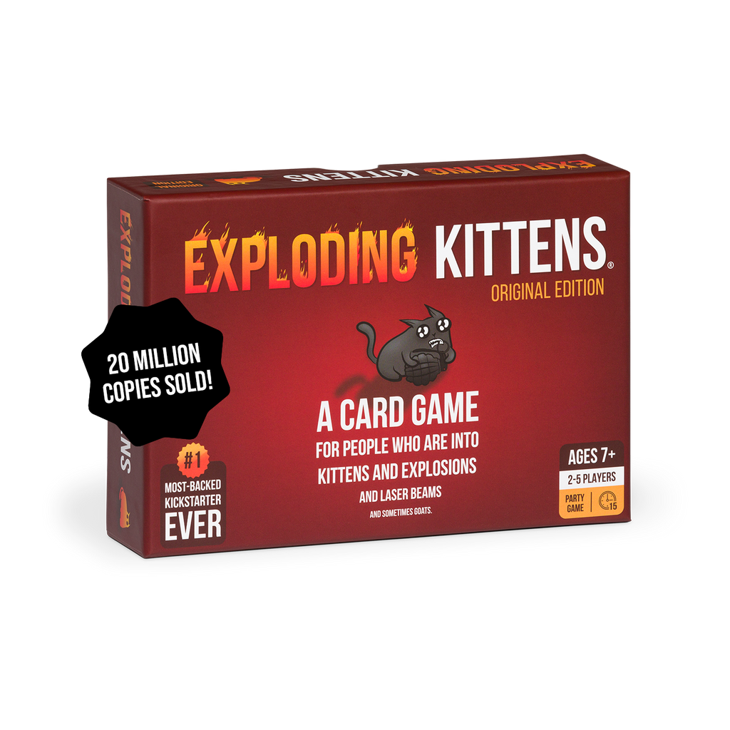 Exploding Kittens Original Edition English box at an angle