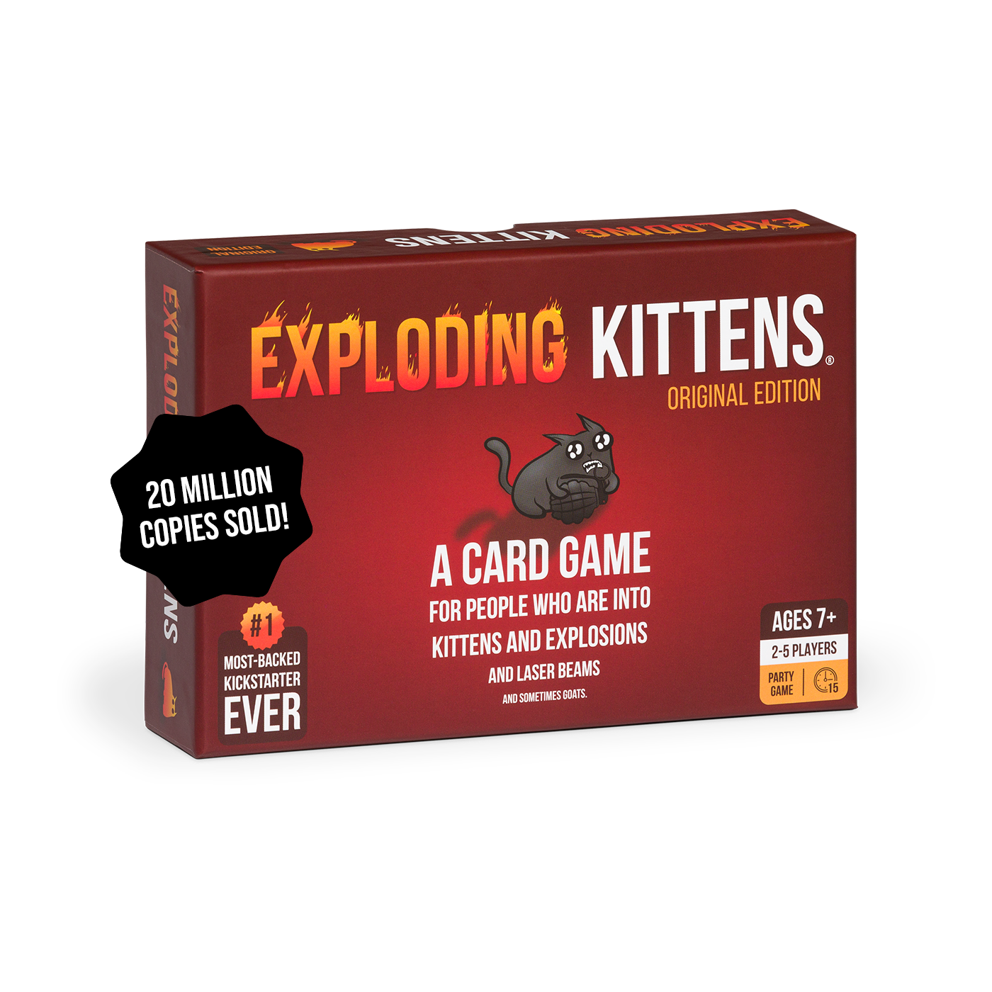 Exploding Kittens Original Edition English box at an angle