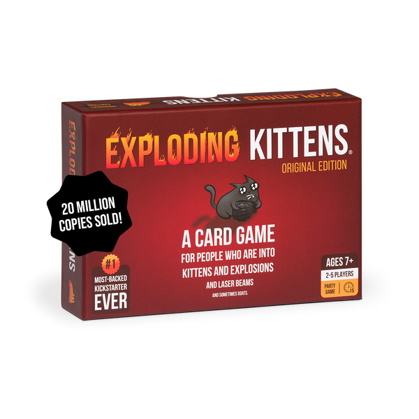 Exploding Kittens Original Edition English box at an angle