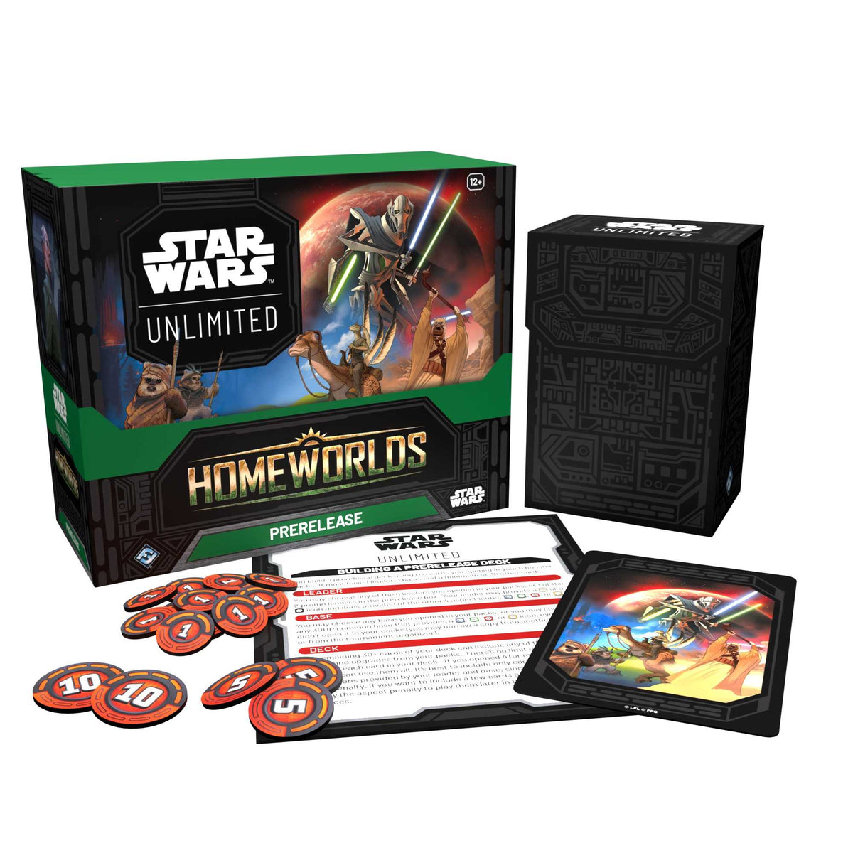 Star Wars Unlimited Homeworlds Prerelease Box – avec son contenu inclus, un kit vendu à l’unité