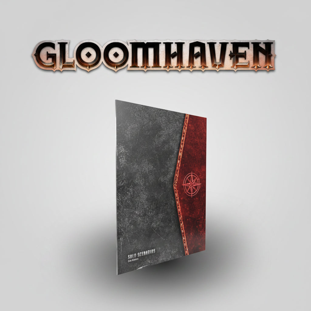 Gloomhaven Second Edition Solo Scenarios book angled on grey background Hauptbild