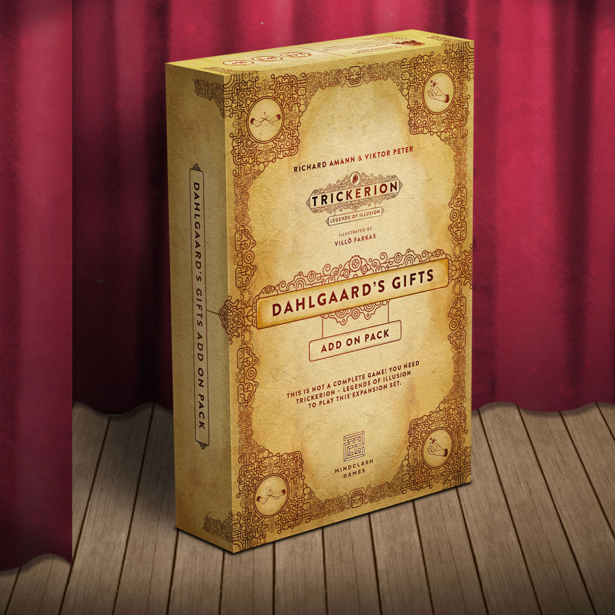 Trickerion: Dahlgaard's Gifts – officiële sfeervolle productfoto van de doos