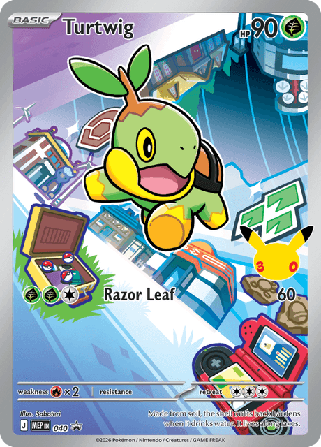Pokémon-kaart Turtwig 040 Promo uit de set MEP Black Star Promos