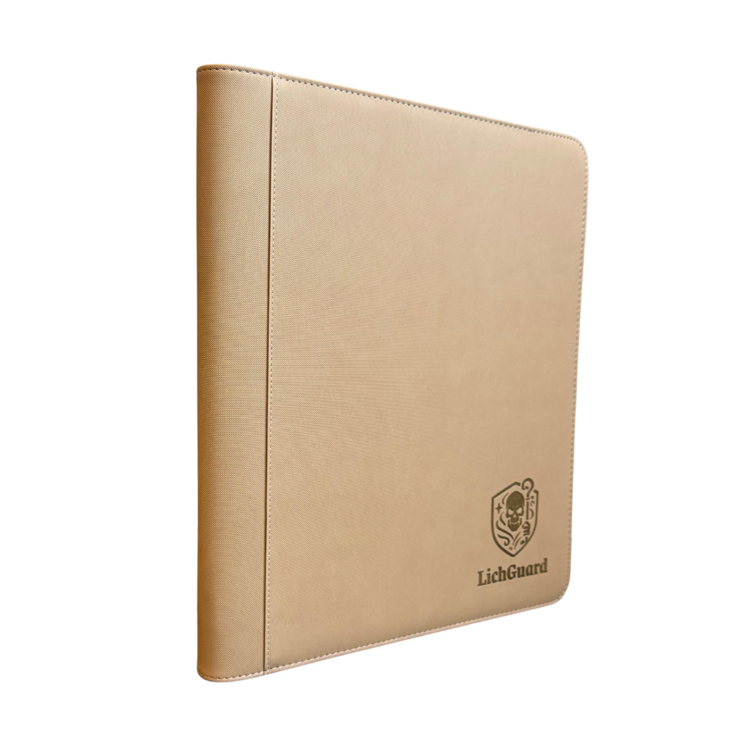 LichGuard Premium Toploader Binder – 9-Pocket Beige