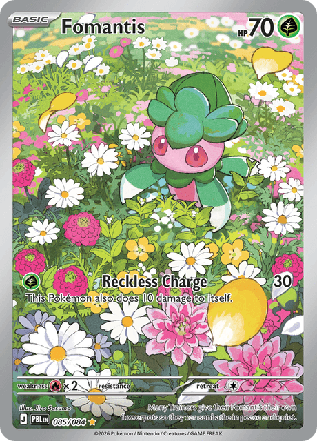 Pokémon-kaart Fomantis 85/84 Illustration Rare uit de set Pitch Black