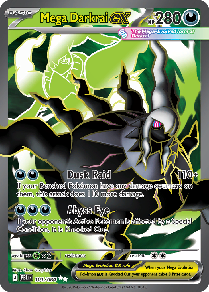 Mega Darkrai ex - Pitch Black (Ultra Rare) [PBL-101] Imagen principal del producto