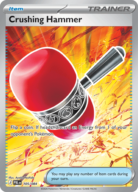 Pokémon-kaart Crushing Hammer 105/84 Ultra Rare uit de set Pitch Black