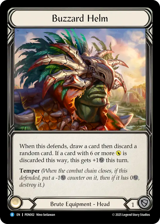 Buzzard Helm — Compendium Of Rathe (PEN-002) Flesh and Blood card