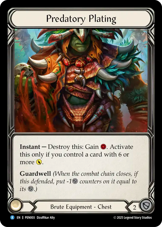 Predatory Plating — Compendium Of Rathe (PEN-003) Flesh and Blood card