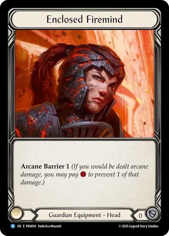 Enclosed Firemind — Compendium Of Rathe (PEN-016) Flesh and Blood card
