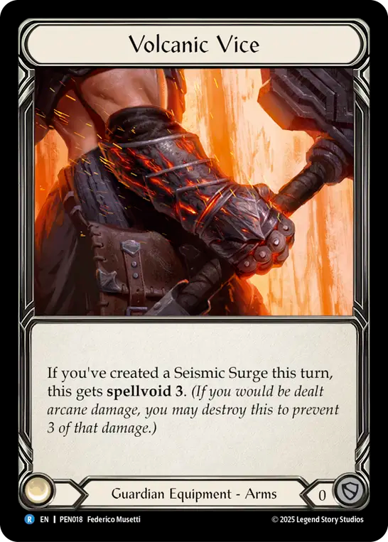 Volcanic Vice — Compendium Of Rathe (PEN-018) Flesh and Blood card Image principale du produit