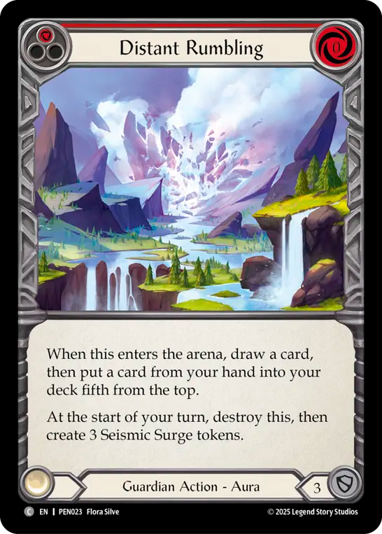 Distant Rumbling (Red) — Compendium Of Rathe (PEN-023) Flesh and Blood card Image principale du produit