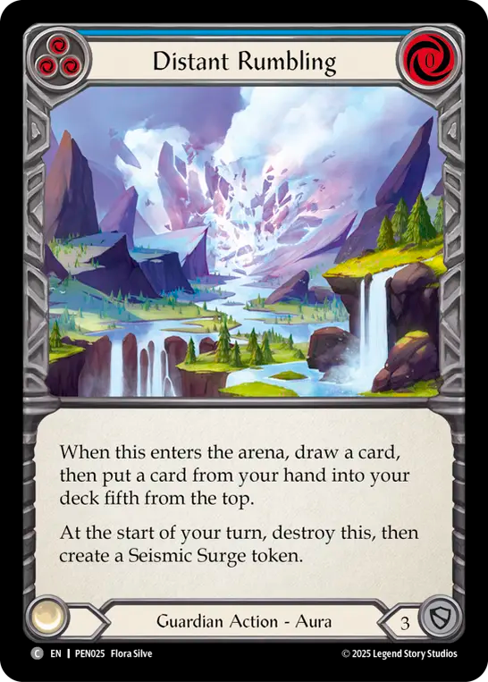 Distant Rumbling (Blue) — Compendium Of Rathe (PEN-025) Flesh and Blood card Image principale du produit
