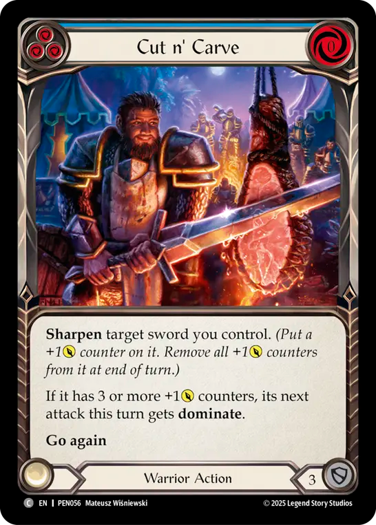 Cut n' Carve (Blue) — Compendium Of Rathe (PEN-056) Flesh and Blood card