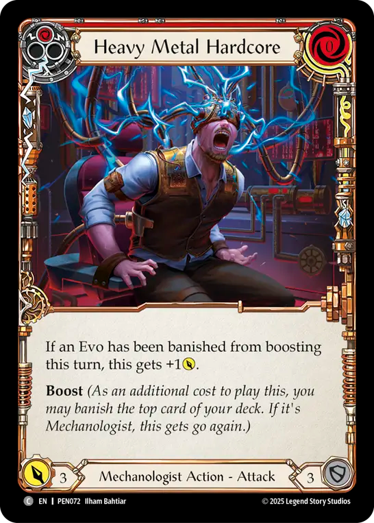 Heavy Metal Hardcore (Red) — Compendium Of Rathe (PEN-072) Flesh and Blood card