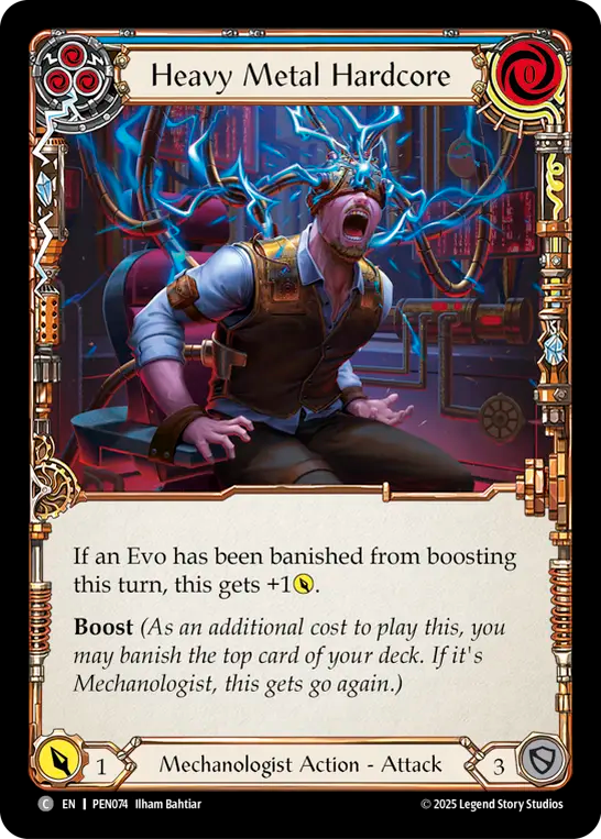 Heavy Metal Hardcore (Blue) — Compendium Of Rathe (PEN-074) Flesh and Blood card Image principale du produit