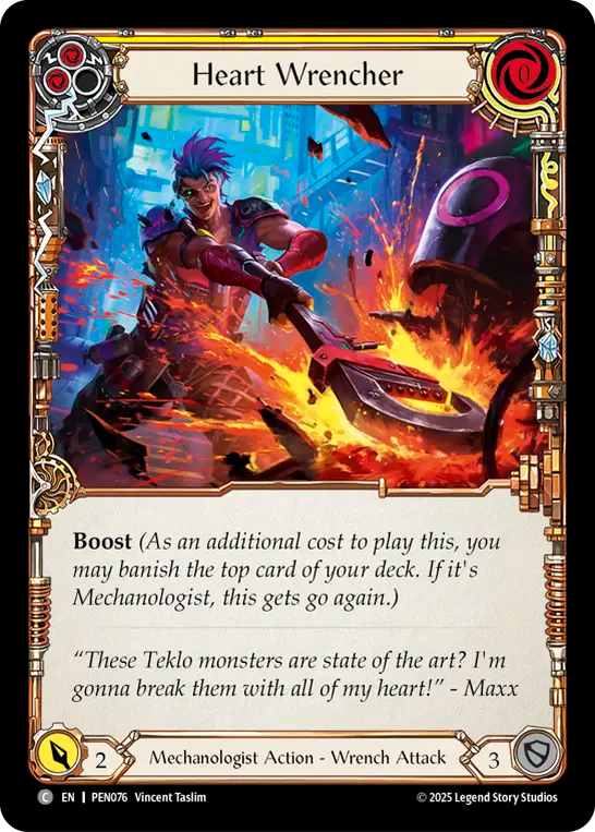 Heart Wrencher (Yellow) — Compendium Of Rathe (PEN-076) Flesh and Blood card
