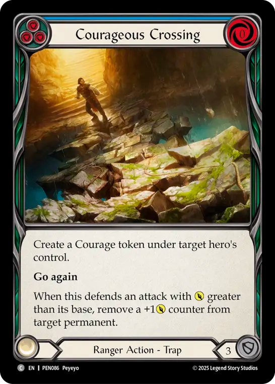 Courageous Crossing — Compendium Of Rathe (PEN-086) Flesh and Blood card