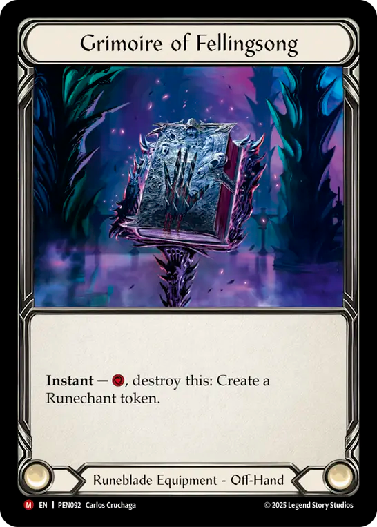 Grimoire of Fellingsong — Compendium Of Rathe (PEN-092) Flesh and Blood card