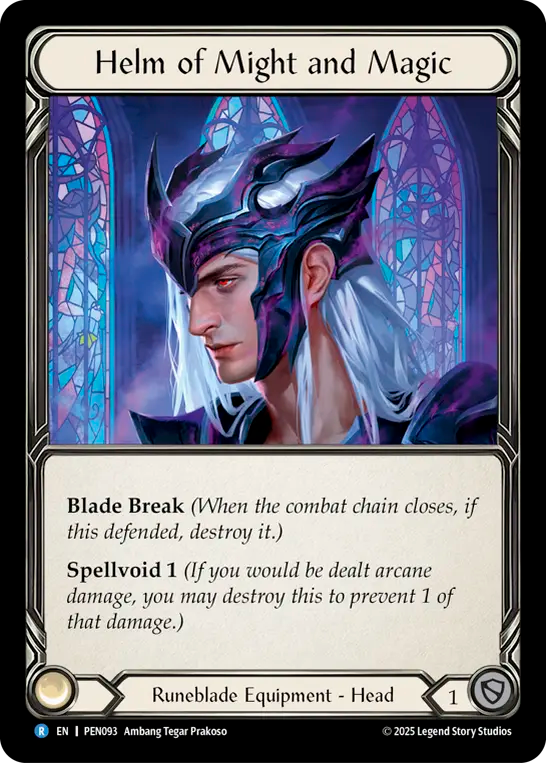 Helm of Might and Magic — Compendium Of Rathe (PEN-093) Flesh and Blood card Image principale du produit