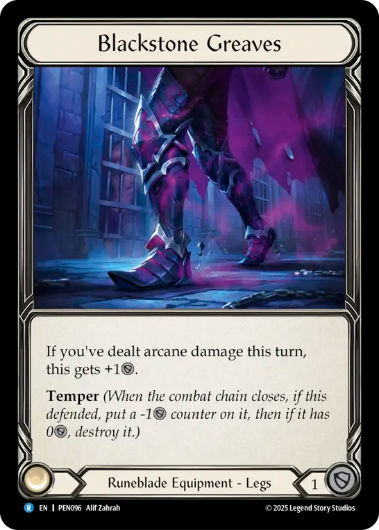 Blackstone Greaves — Compendium Of Rathe (PEN-096) Flesh and Blood card