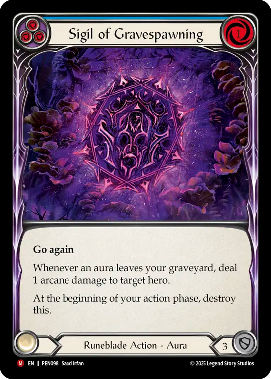 Sigil of Gravespawning — Compendium Of Rathe (PEN-098) Flesh and Blood card Image principale du produit