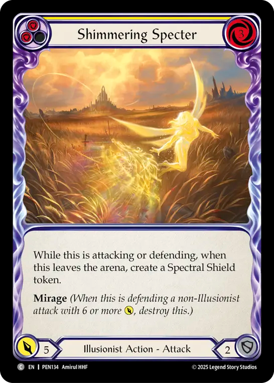 Shimmering Specter (Yellow) — Compendium Of Rathe (PEN-134) Flesh and Blood card Image principale du produit