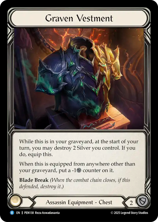 Graven Vestment — Compendium Of Rathe (PEN-138) Flesh and Blood card Image principale du produit