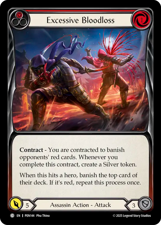 Excessive Bloodloss (Red) — Compendium Of Rathe (PEN-144) Flesh and Blood card