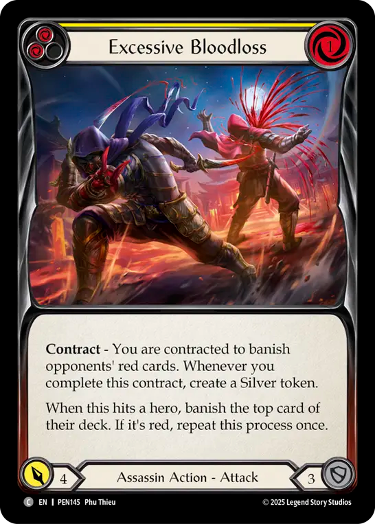 Excessive Bloodloss (Yellow) — Compendium Of Rathe (PEN-145) Flesh and Blood card Image principale du produit