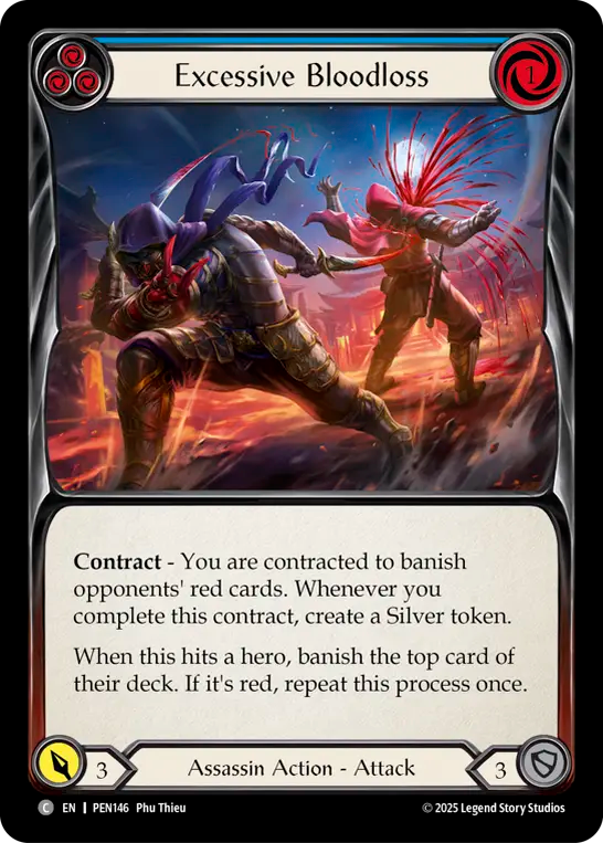 Excessive Bloodloss (Blue) — Compendium Of Rathe (PEN-146) Flesh and Blood card Image principale du produit