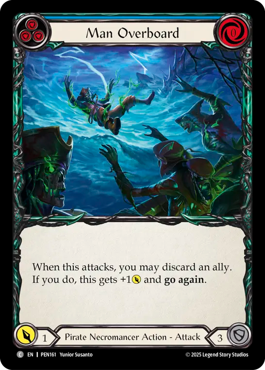 Man Overboard (Blue) — Compendium Of Rathe (PEN-161) Flesh and Blood card Image principale du produit