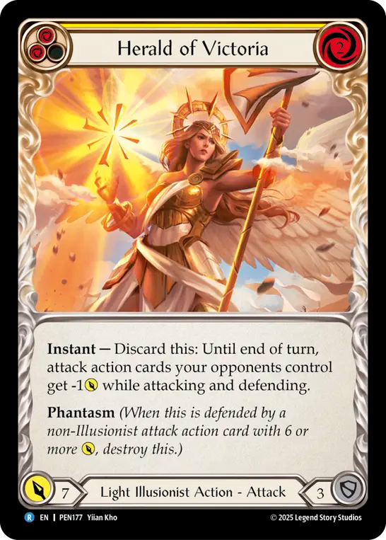 Herald of Victoria — Compendium Of Rathe (PEN-177) Flesh and Blood card Image principale du produit