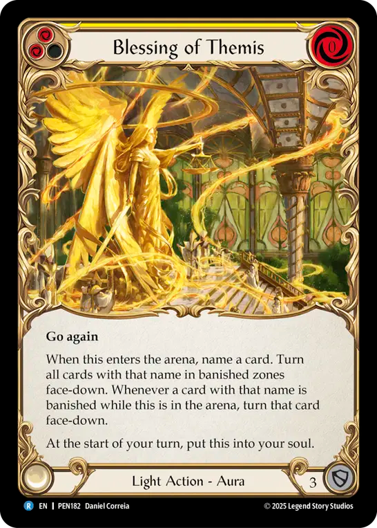 Blessing of Themis — Compendium Of Rathe (PEN-182) Flesh and Blood card