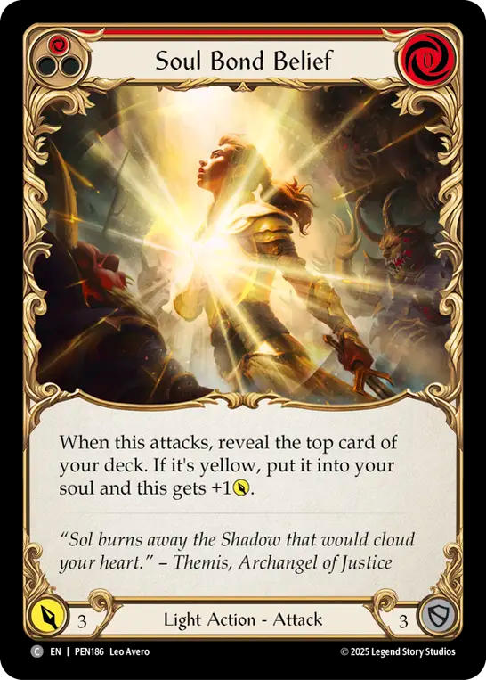 Soul Bond Belief (Red) — Compendium Of Rathe (PEN-186) Flesh and Blood card Image principale du produit