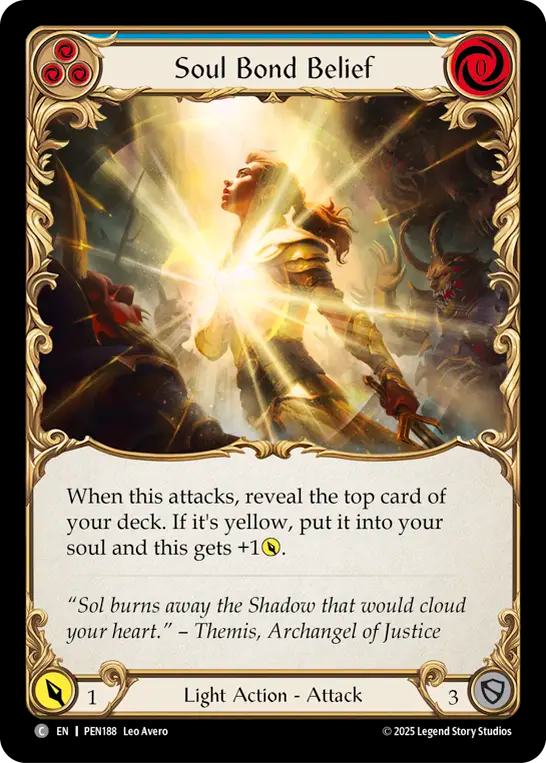Soul Bond Belief (Blue) — Compendium Of Rathe (PEN-188) Flesh and Blood card