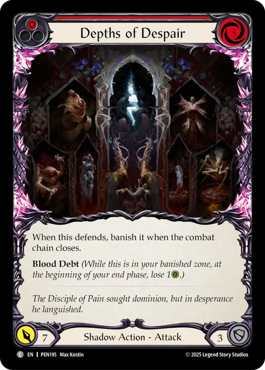 Depths of Despair (Red) — Compendium Of Rathe (PEN-195) Flesh and Blood card Image principale du produit