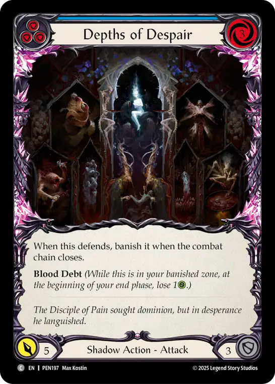 Depths of Despair (Blue) — Compendium Of Rathe (PEN-197) Flesh and Blood card Image principale du produit