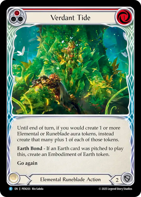 Verdant Tide — Compendium Of Rathe (PEN-203) Flesh and Blood card Image principale du produit