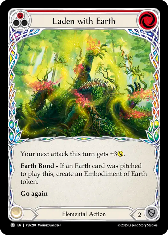 Laden with Earth — Compendium Of Rathe (PEN-210) Flesh and Blood card Image principale du produit