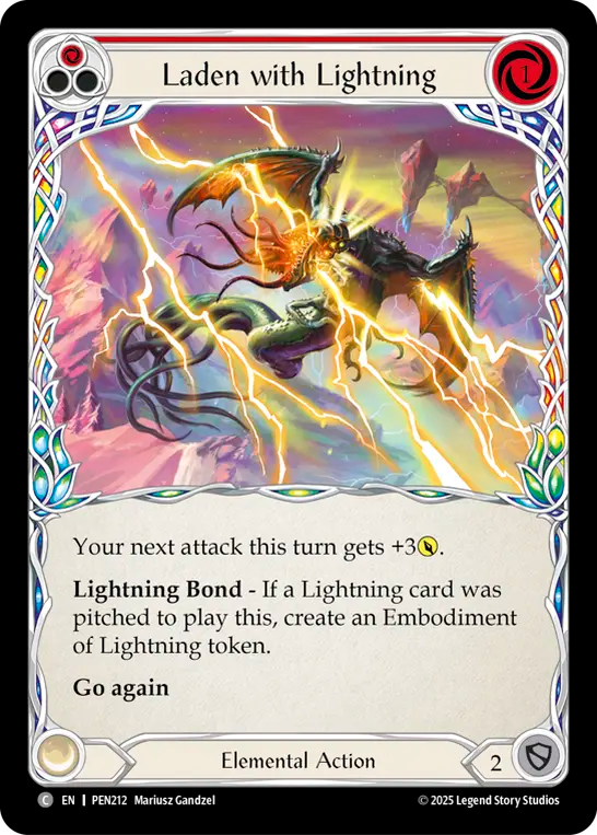 Laden with Lightning — Compendium Of Rathe (PEN-212) Flesh and Blood card Image principale du produit