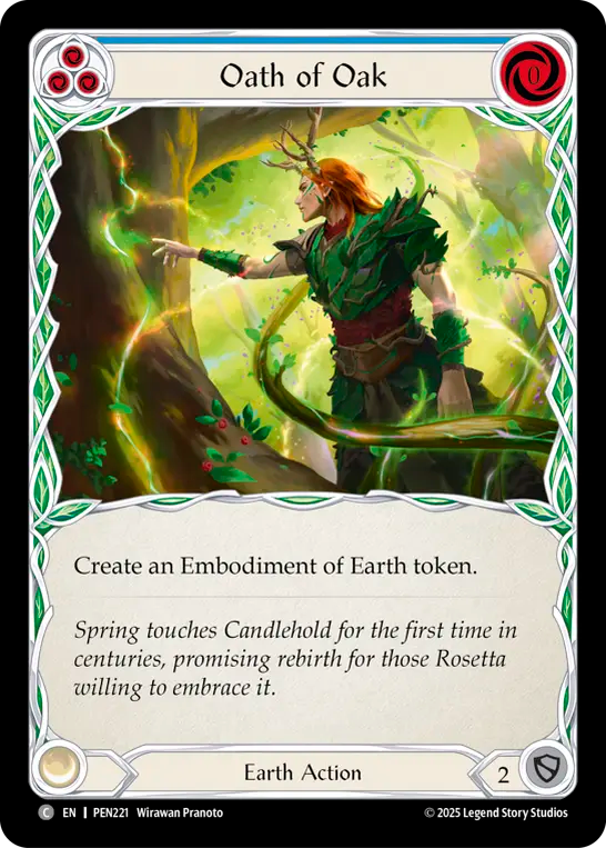 Oath of Oak (Blue) — Compendium Of Rathe (PEN-221) Flesh and Blood card Image principale du produit