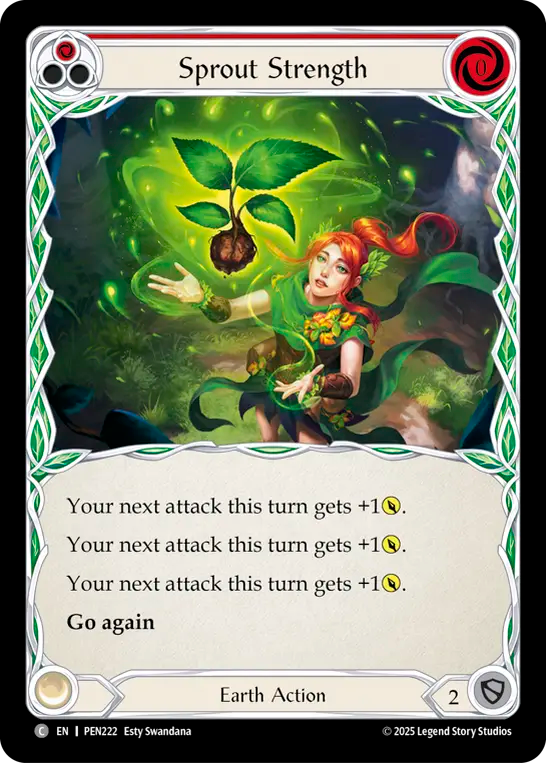 Sprout Strength (Red) — Compendium Of Rathe (PEN-222) Flesh and Blood card