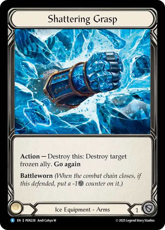 Shattering Grasp — Compendium Of Rathe (PEN-228) Flesh and Blood card Image principale du produit