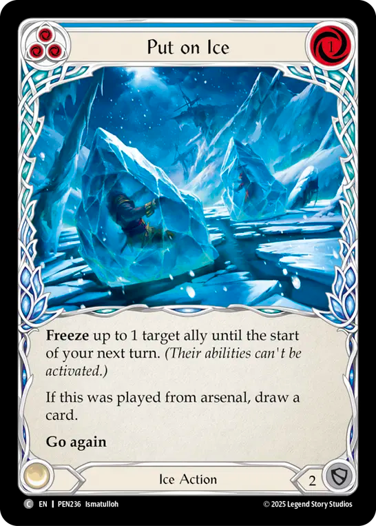Put on Ice (Blue) — Compendium Of Rathe (PEN-236) Flesh and Blood card Image principale du produit