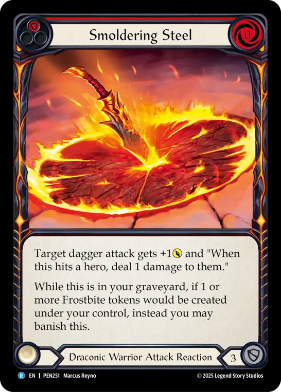 Smoldering Steel — Compendium Of Rathe (PEN-251) Flesh and Blood card