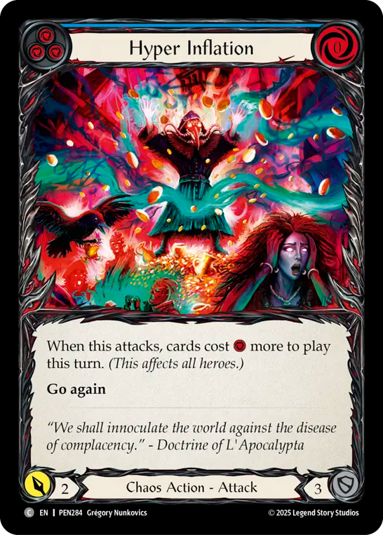 Hyper Inflation (Blue) — Compendium Of Rathe (PEN-284) Flesh and Blood card Image principale du produit